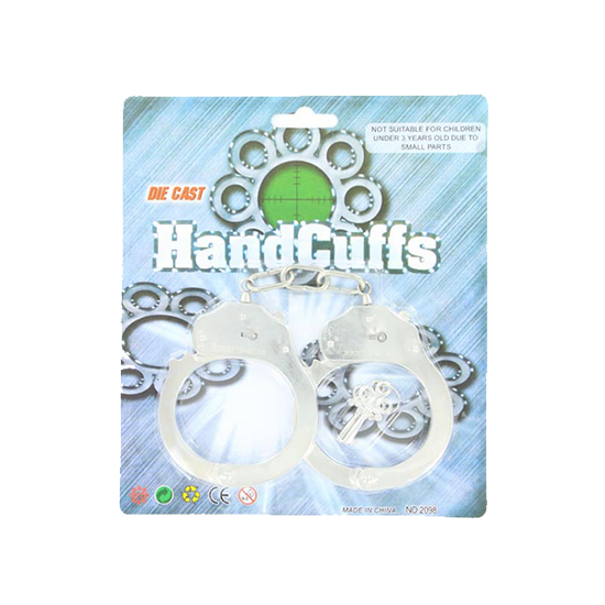 M&F Children's Silver Handcuffs & Key Toy 50796