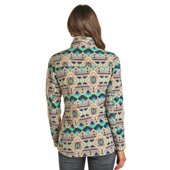 Powder River Outfitters Ladies Aztec Quarter Zip Pullover 51-1038-05