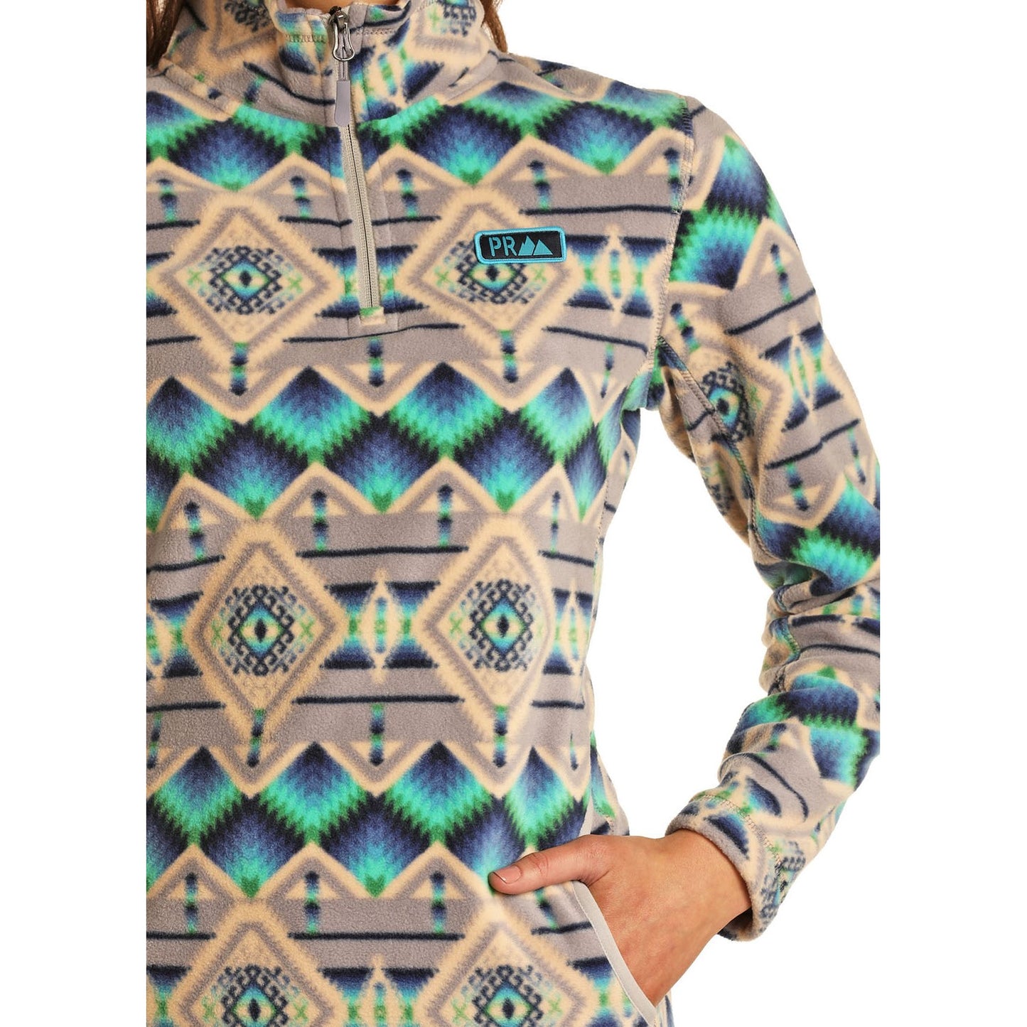 Powder River Outfitters Ladies Aztec Quarter Zip Pullover 51-1038-05