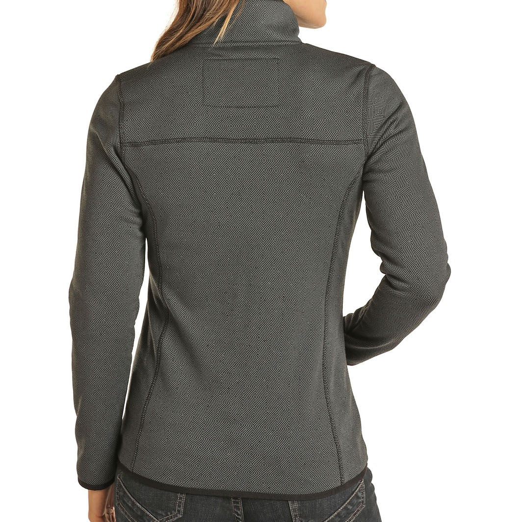 Powder River Outfitters Ladies Diamond Black Jacquard Pullover 51-1050