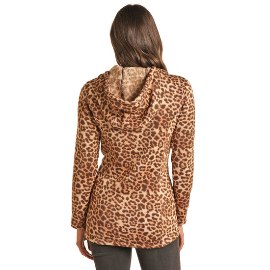 Powder River Outfitters By Panhandle Ladies Cheetah Print Pullover 51-1054-23