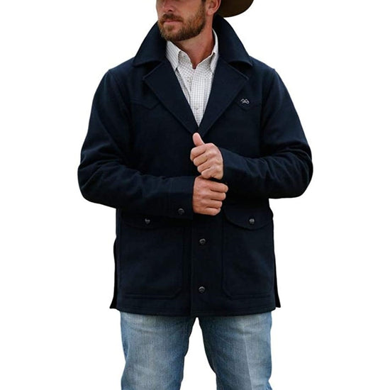 Load image into Gallery viewer, Miller Ranch By Cinch Men&amp;#39;s Navy Wool Ranch Jacket DWJ2008003
