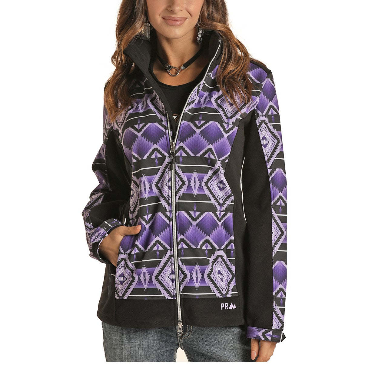 Powder River Ladies Aztec Purple Softshell Jacket 52-1048-52