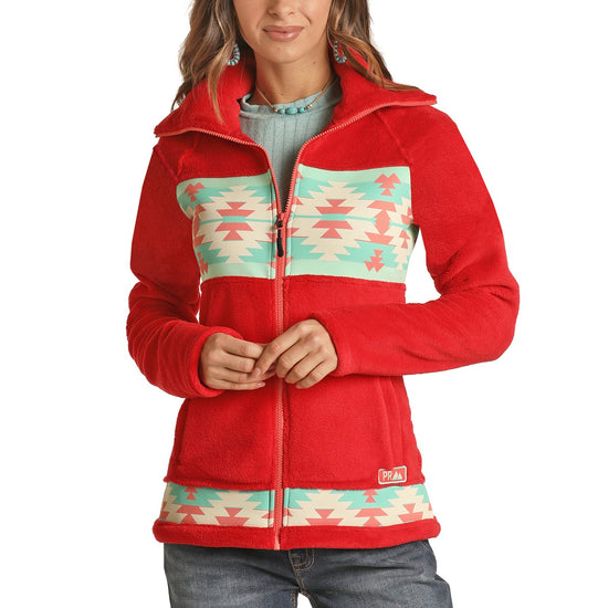 Powder River Outfitters Ladies Fleece Coral Zip Jacket 52-1053-95