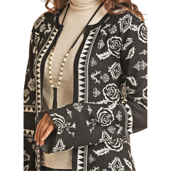 Powder River Outfitters Ladies Jacquard Aztec Cardigan 52-6721-01