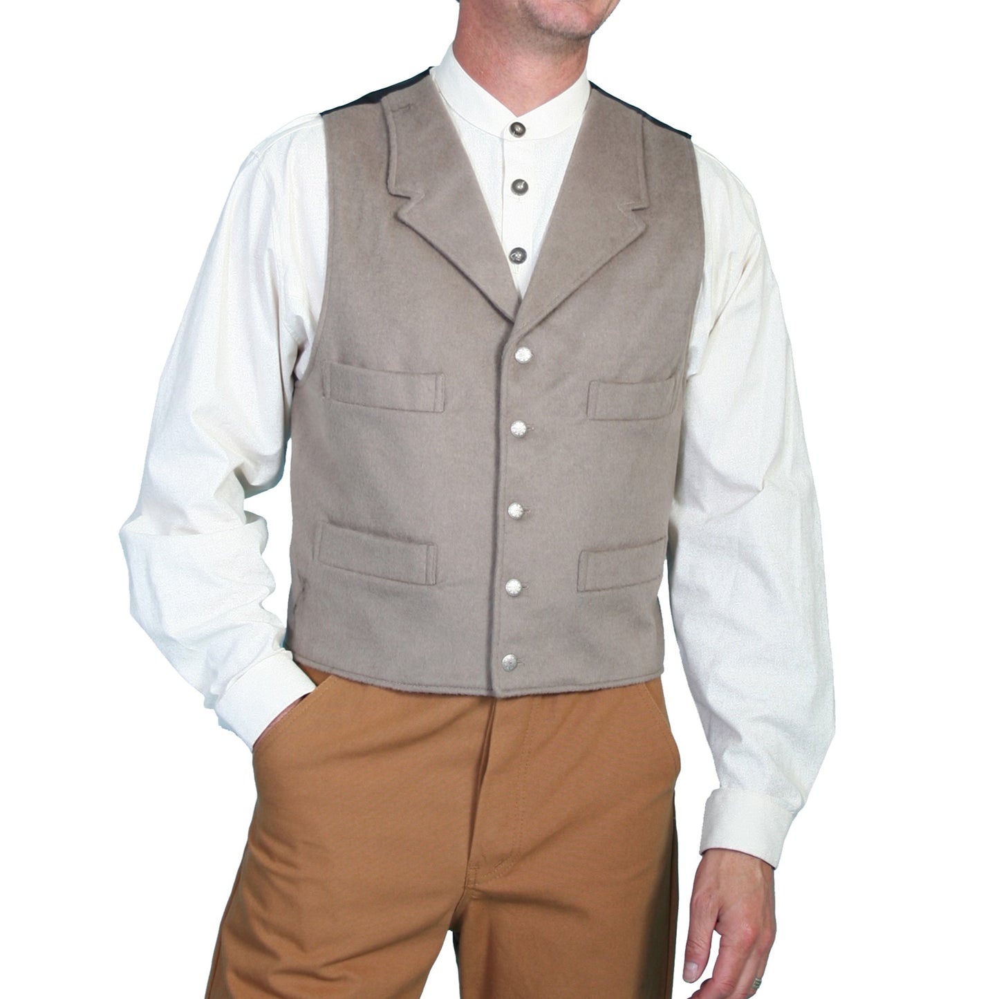 Scully® Men's Classic Wool Dove Beige Button Down Vest 520924-DOV ...