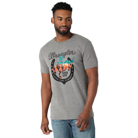 Wrangler® Men's Bucking Horse Graphite Heather T-shirt 112315031