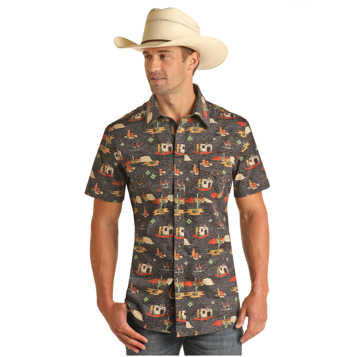 Rock & Roll Cowboy Men's Conversational Button Down Shirt RRMS1SRZ7Q-27