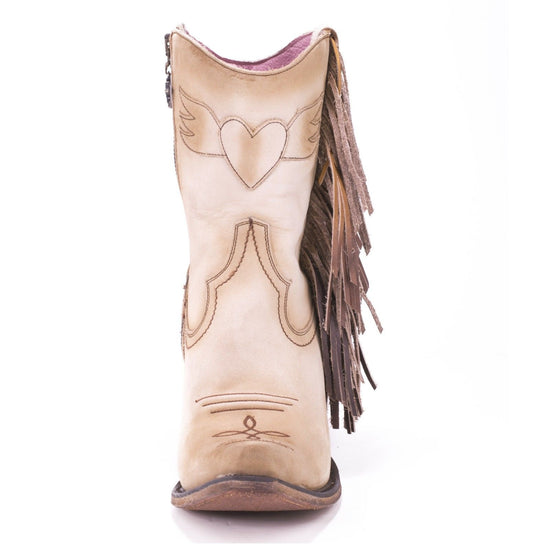 Junk Gypsy Ladies Spirit Animal Bone Suede Fringe Ankle Boot JG0040C - Wild West Boot Store