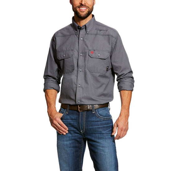 Ariat® Men's FR Featherlight Gunmetal Grey Work Shirt 10025429