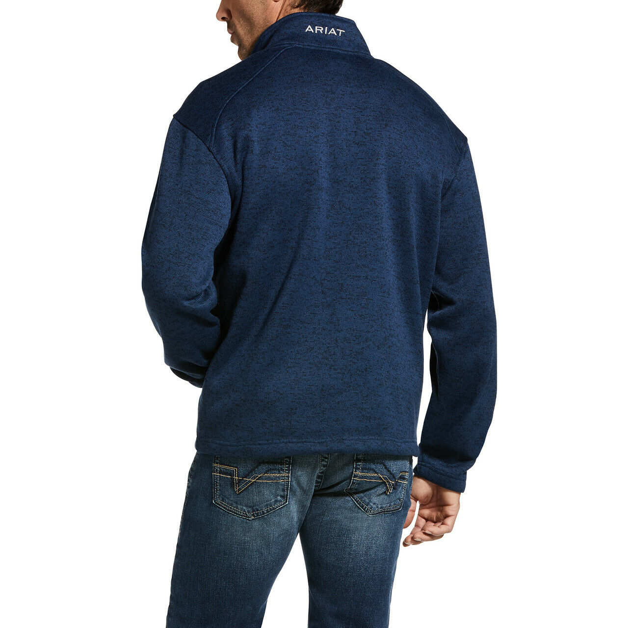 Ariat® Men's Indigo Heather Caldwell 1/4 Zip Sweater Jacket 10033005