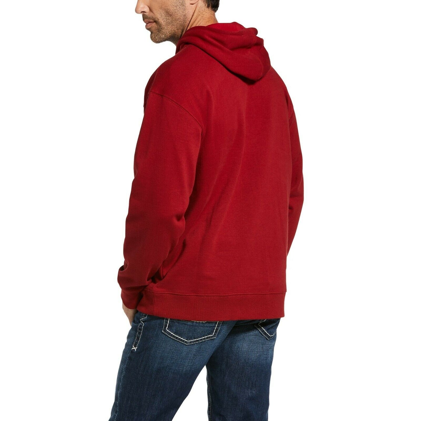 Load image into Gallery viewer, Ariat® Men&amp;#39;s Digi Logo Brushed Fleece Red Hoodie 10033149
