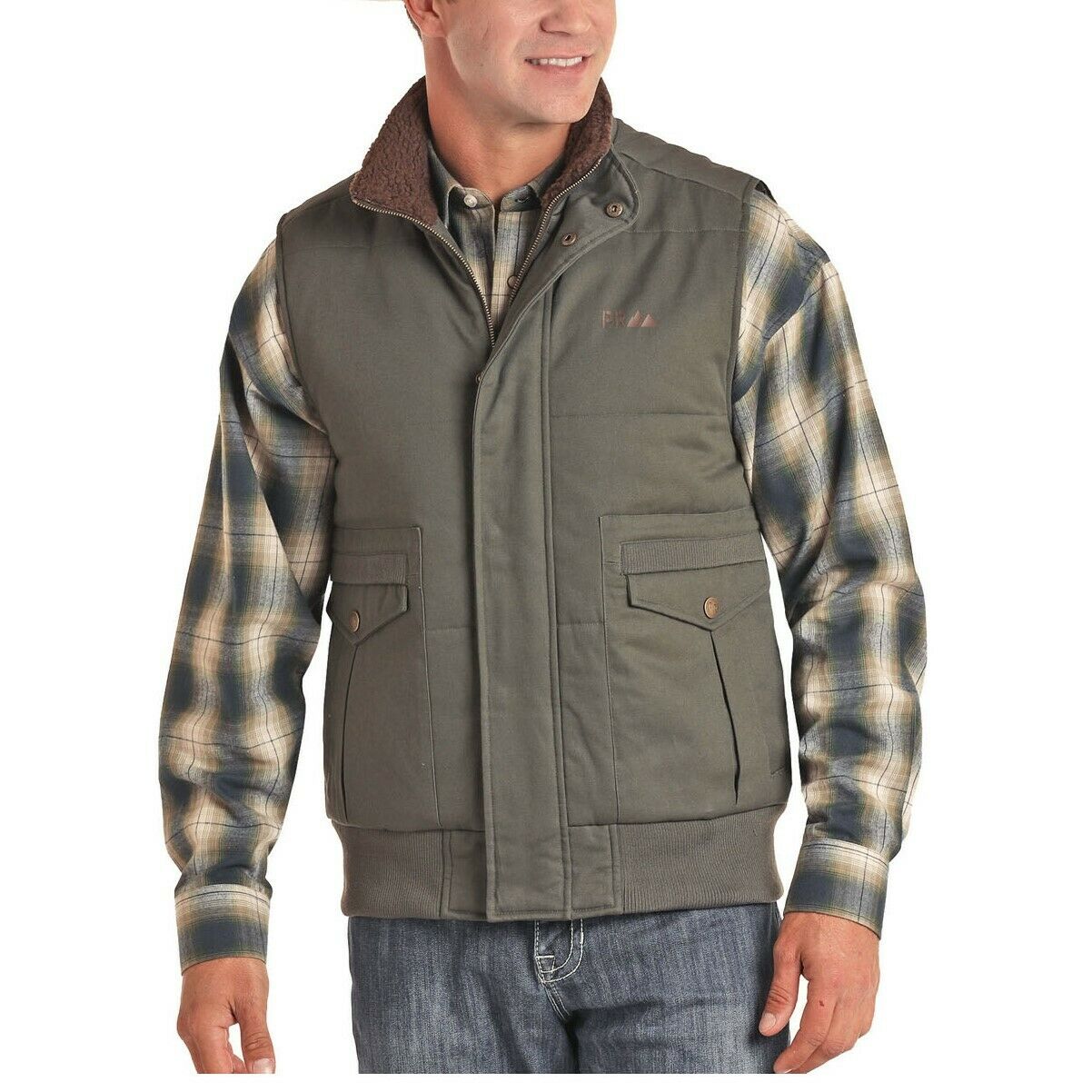 Powder River Outfitters Men's Olive Conceal Carry  Vest 98B6675
