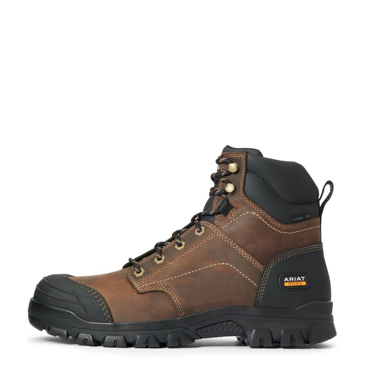 Ariat® Men's Treadfast 6" Steel Toe Brown Leather Work Boots 10034671