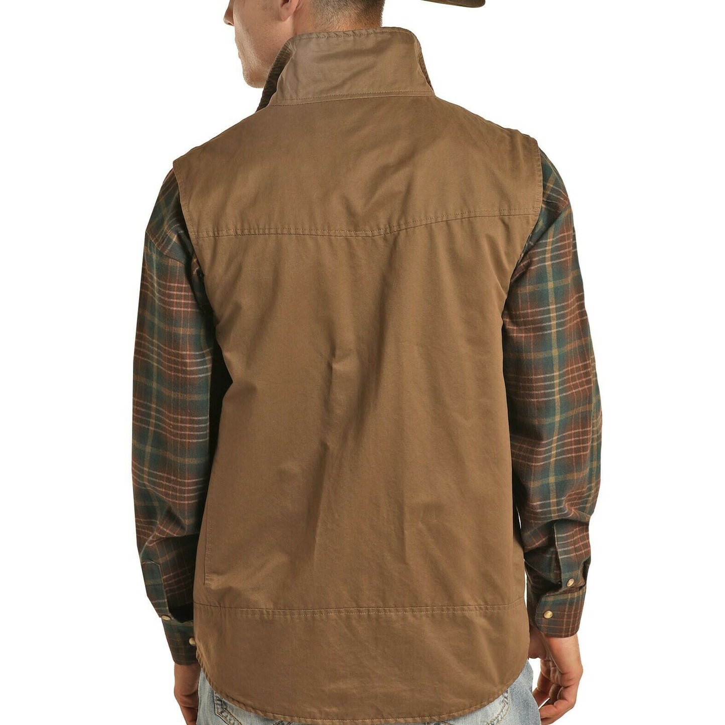 Load image into Gallery viewer, Powder River Outfitters Men&amp;#39;s Cotton Brown Vest 98-6756-25
