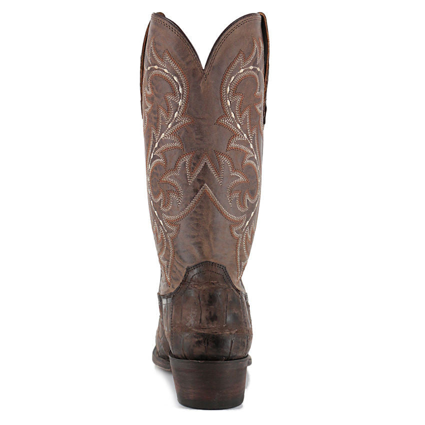 Lucchese Men's Burke Giant Alligator Cafe/Chocolate Boot M3195.74 - Wild West Boot Store - 5