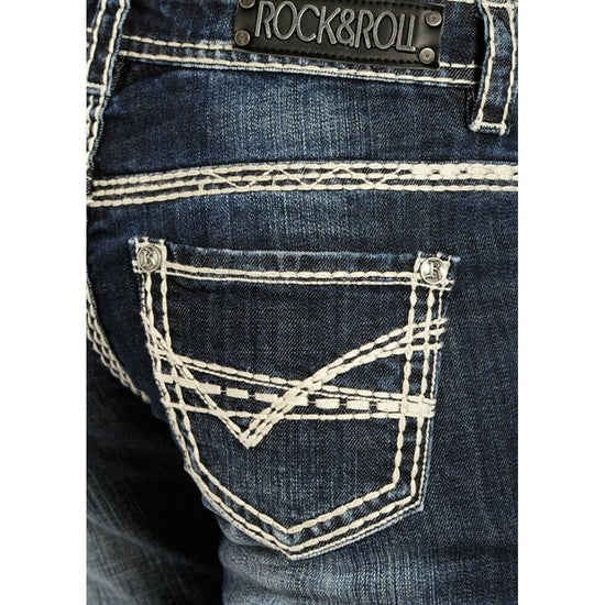 Rock & Roll Denim Ladies Riding Boot Cut Jeans W7-9516