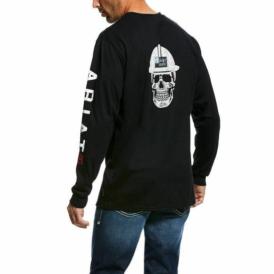 Ariat® Men's FR Roughneck Black Skull Long Sleeve T-Shirt 10026434