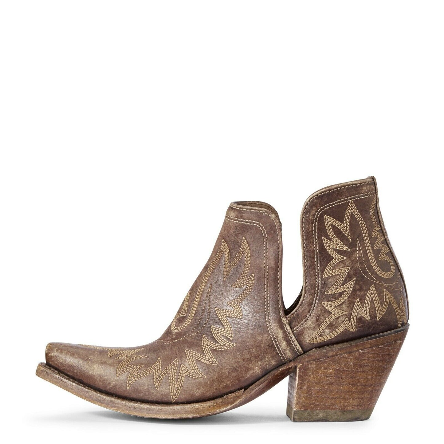 Ariat® Ladies Dixon Distressed Brown Western Ankle Boots 10031487