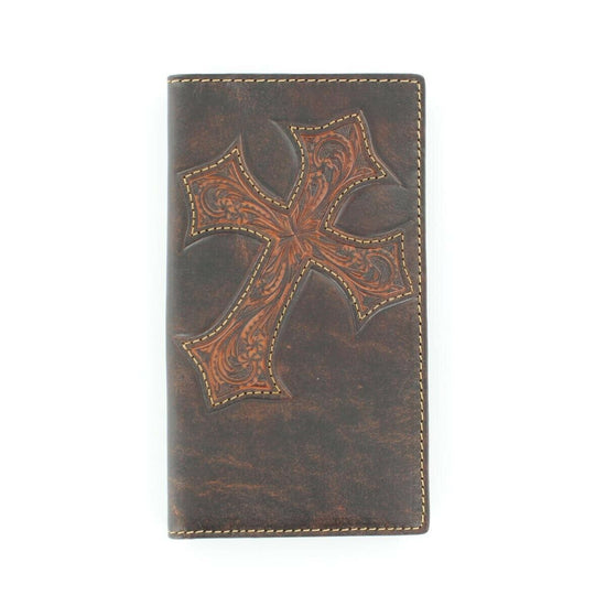 Nocona Men's Tooled Cross Leather Rodeo Wallet N5487044