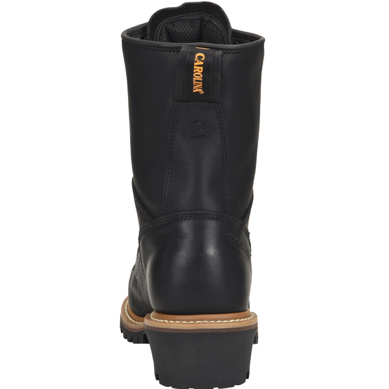 Carolina® Men's Black Spruce Logger 8" Waterproof Work Boots CA8825