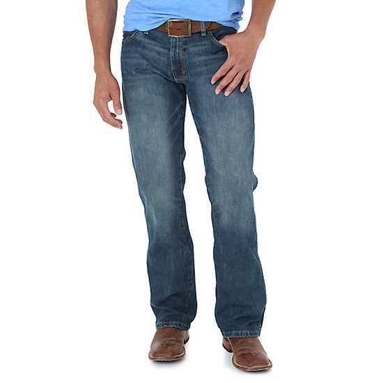 Load image into Gallery viewer, Wrangler Mens Retro Slim Fit Bootcut Jeans 77MWZRW
