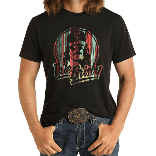 Rock & Roll Cowboy Men's Dale Brisby Black T-Shirt P9-4417