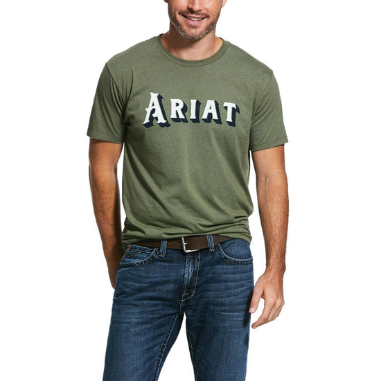 Load image into Gallery viewer, Ariat® Men&amp;#39;s Military Heather Drop Shadow Short Sleeve Shirts 10032528
