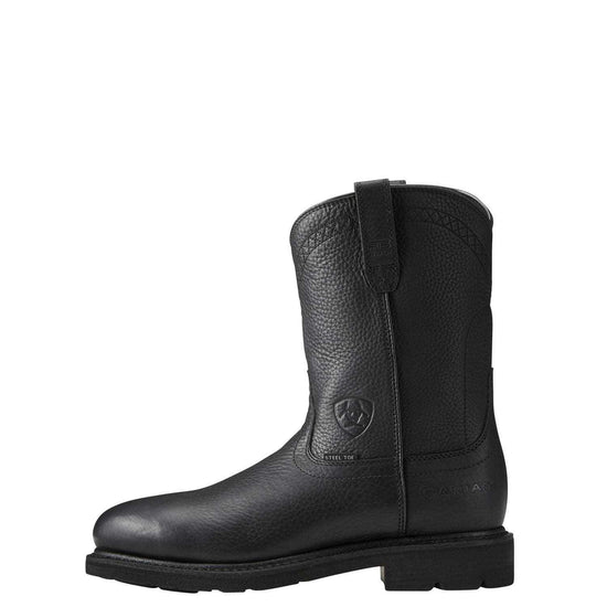 Ariat® Men's Sierra Steel Toe Black Work Boots 10021473 - Wild West Boot Store