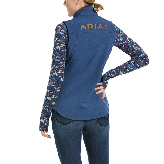 Ariat® Ladies New Team Marine Blue Full-Zip Softshell Vest 10032728