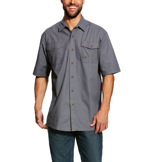 Ariat® Men's Rebar Made Tough Steel Short Sleeve Work Shirt 10025392