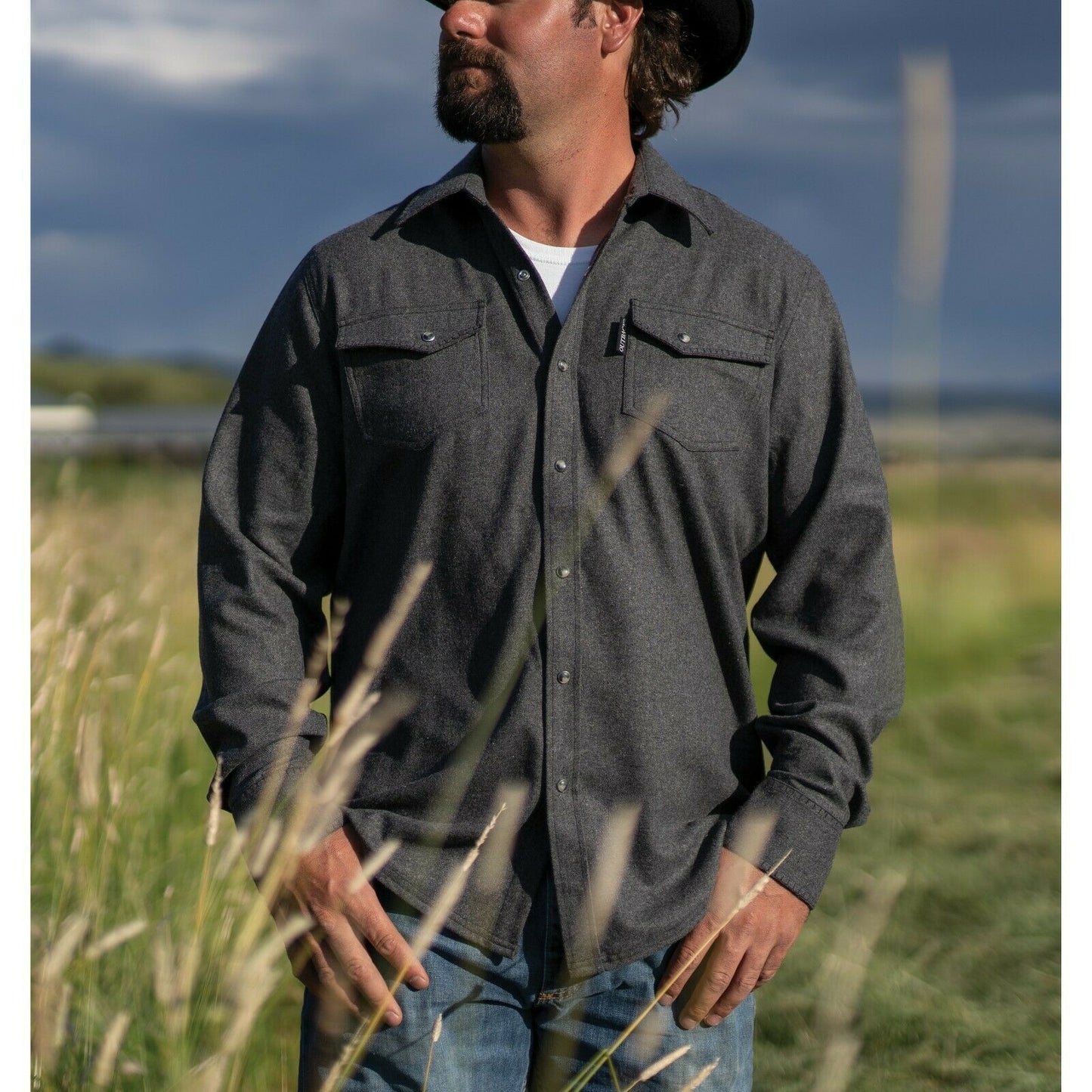 Outback Trading Company Men's Cooper Slate Snap Shirt Jacket 42716-SLA