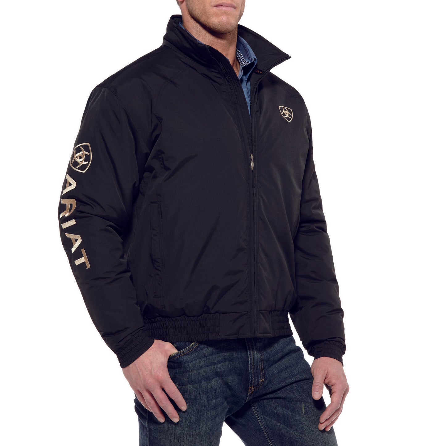 Load image into Gallery viewer, Ariat® Men&amp;#39;s Team Logo Black Concealed Carry Insulated Jacket 10009945
