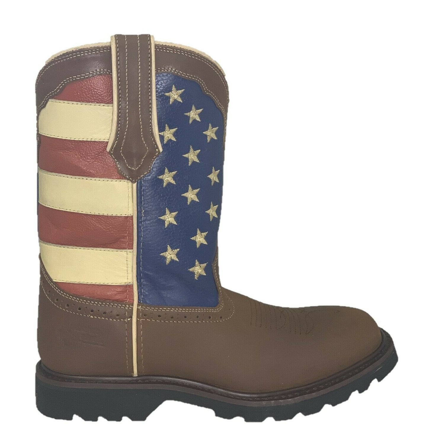 Cowtown Men's American Flag Soft Toe Work Boot CT-1001