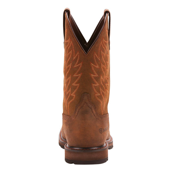 Ariat® Men's Groundbreaker H20 Square Toe Brown Work Boots 10024984 - Wild West Boot Store