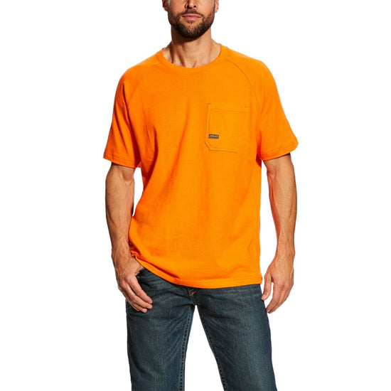 Ariat® Men's Rebar CottonStrong Orange Short Sleeve T-Shirt 10025385