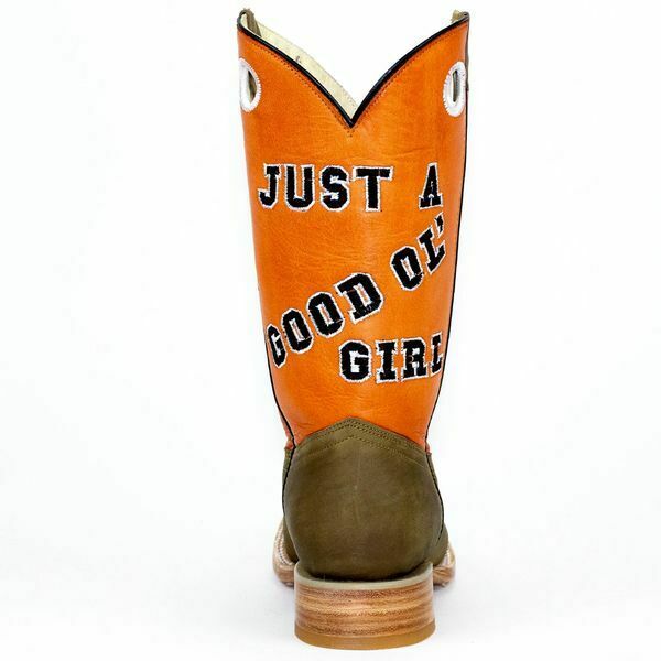 RockinLeather Ladies Orange "Just a Good Ol' Girl" Boots 2165