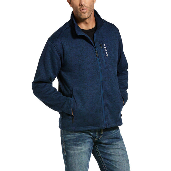Ariat® Men's Indigo Heather Caldwell Full Zip Sweater Jacket 10032950