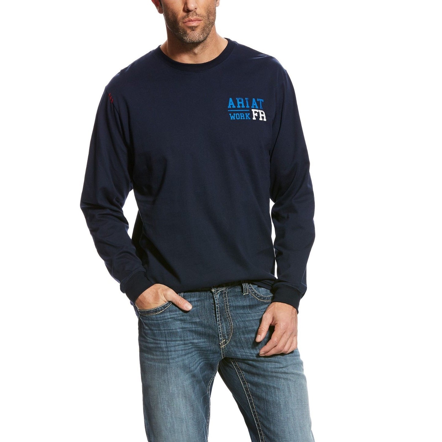 Ariat® Men's FR Americana Graphic Crew Navy T-Shirt 10023951 - Wild West Boot Store