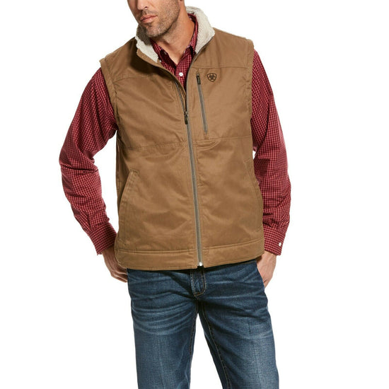 Ariat® Men's Cub Brown Grizzly Canvas Vest 10028416