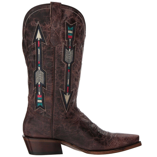 Roper Ladies Brown Embroidered Arrow Underlay Boots 09-021-8126-1426 - Wild West Boot Store