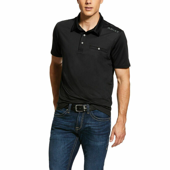 Ariat® Men's Black Norco Short Sleeve Polo 10030350