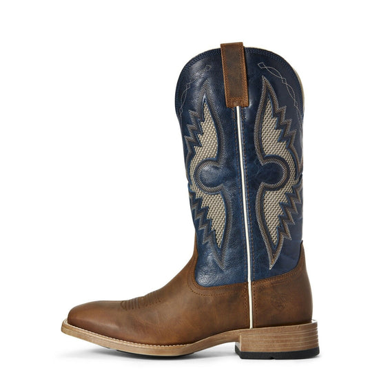 Ariat® Men's Solado VentTEK™ Sorrel Crunch Brown & Blue Boots 10027202