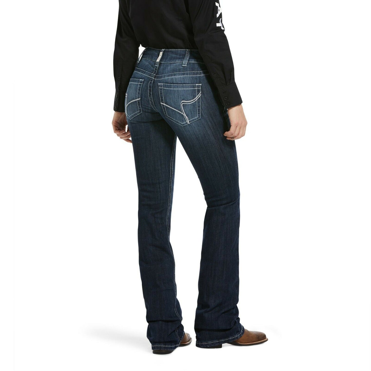 Ariat Ladies R.E.A.L Arrow Fit Mid Rise Boot Cut Jeans 10033479