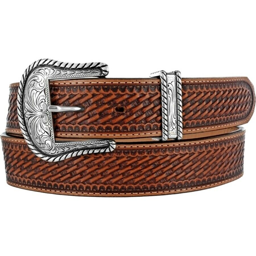 Load image into Gallery viewer, Justin Men&amp;#39;s Tan Bronco Leather Belt C12264

