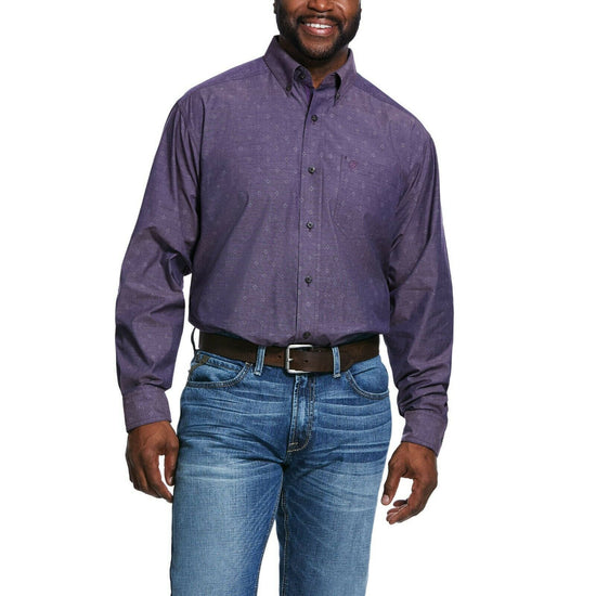 Ariat® Men's Pro Series Rupert Dobby Berry Grape Classic Shirt 10032068