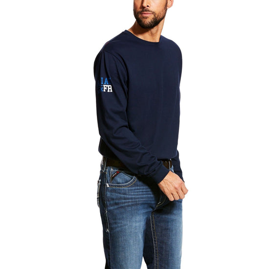 Ariat® Men's FR Americana Graphic Crew Navy T-Shirt 10023951 - Wild West Boot Store