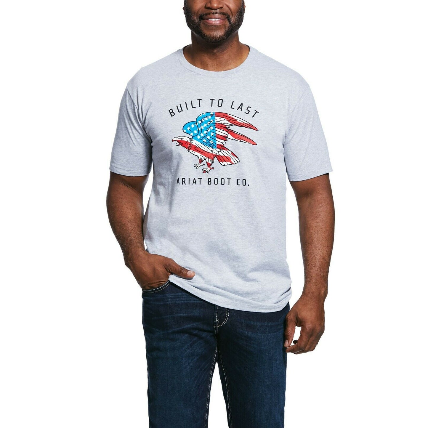 Ariat® Men's Heather Grey Eagle Freedom Shirts 10032537