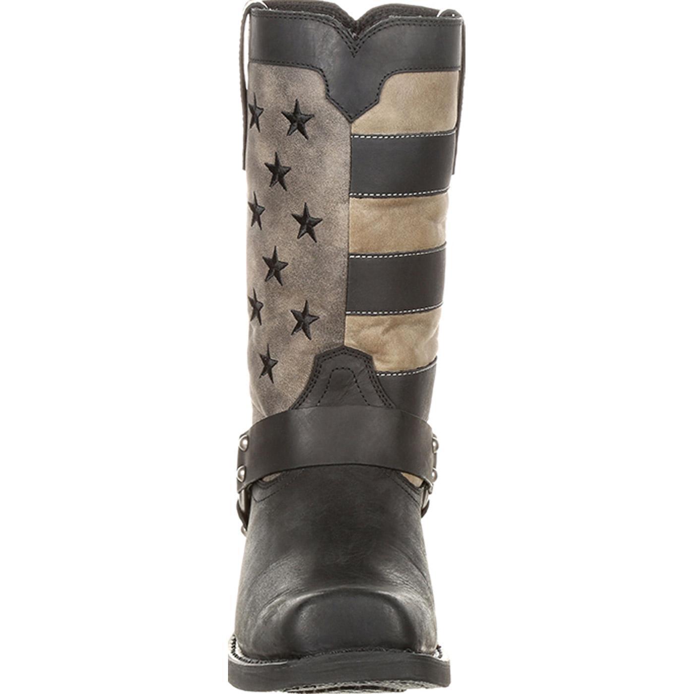 Durango Men's Patriotic Black Faded Flag & Harness Boot DDB0141 - Wild West Boot Store