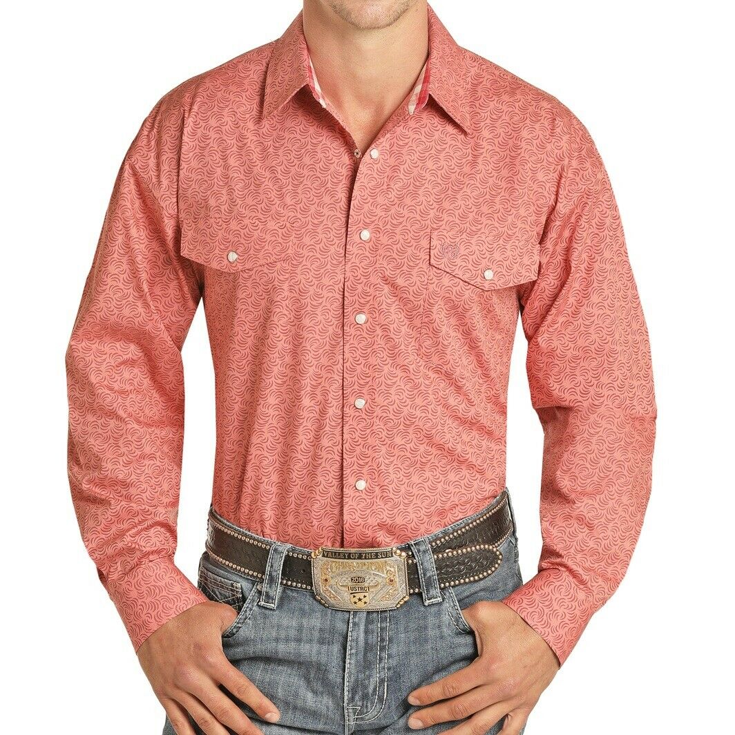 Panhandle Select Men's Poplin Print Long Sleeve Shirt 36D4769